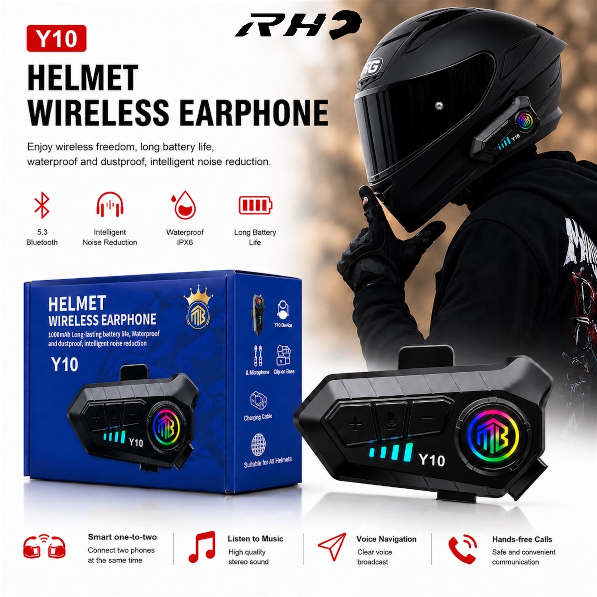 Bluetooth KIT MB Y10 - Motorcycle Intercom
