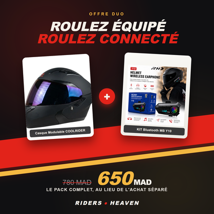 Pack COOLRIDER + Bluetooth Y10 - Offre Duo 650 MAD